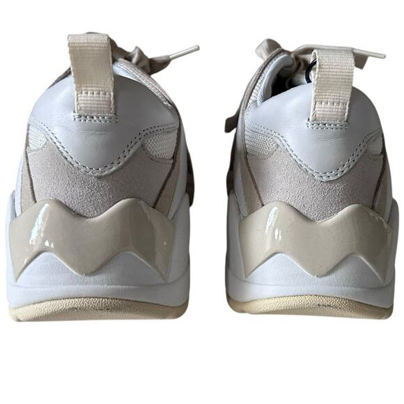 MAJE Women's Leather Low Top Athletic Sneakers in Off-White-Size 39 EU/US 8.5‎ - Picture 4 of 6